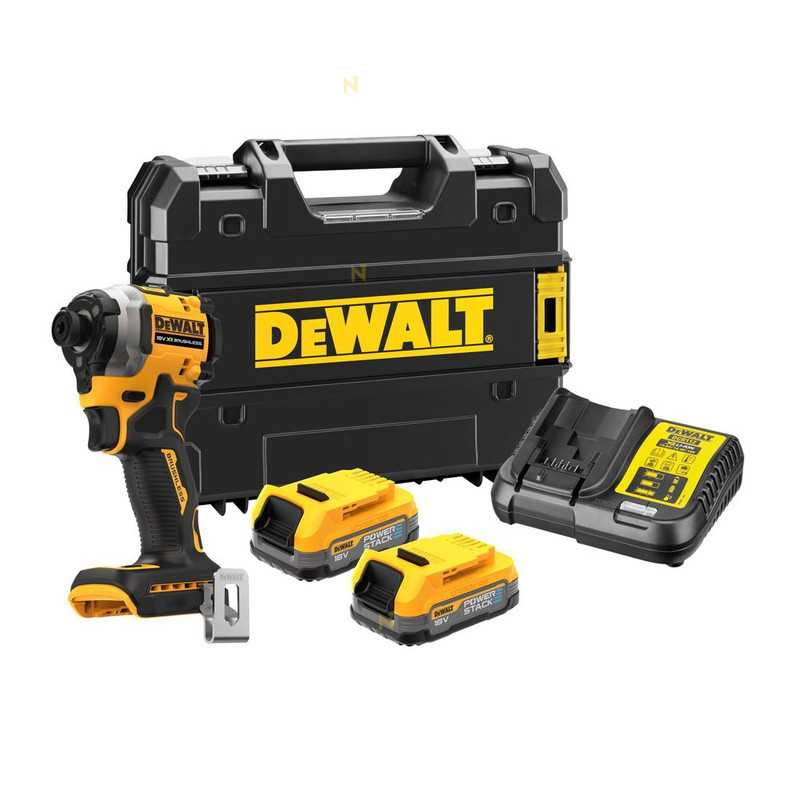 Dewalt DCF850E2T 18V PowerStack Çift Akülü Darbeli Vidalama