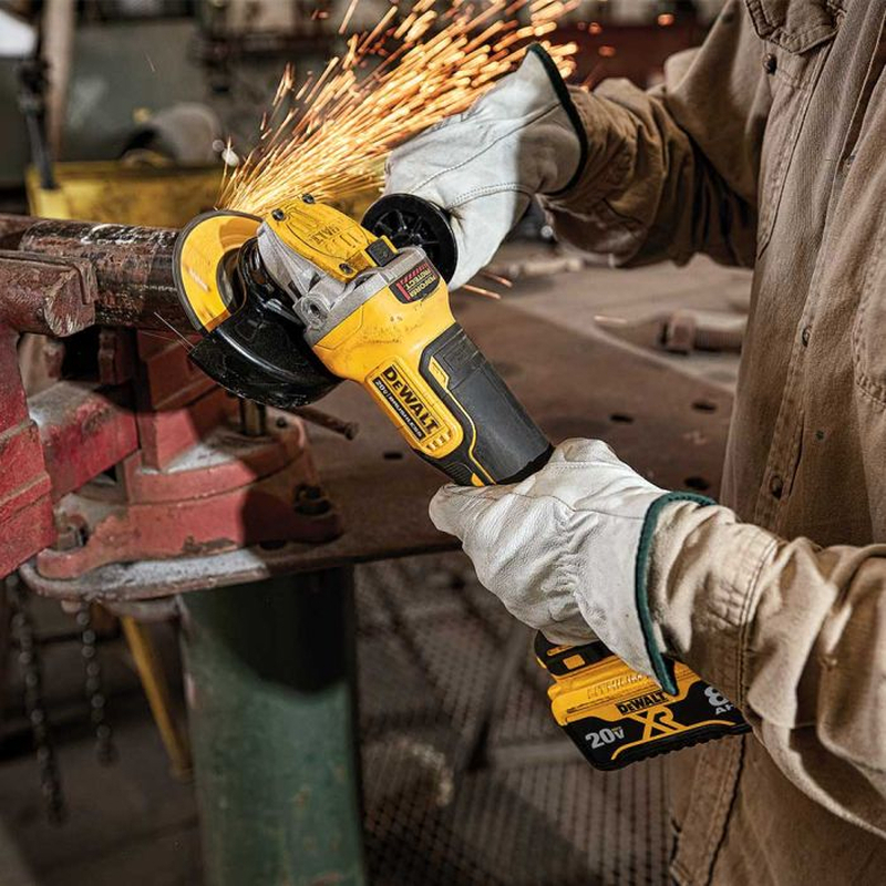 Dewalt DCG408N 18V XR 125 mm Kömürsüz Paddle Şalterli Avuç Taşlama
