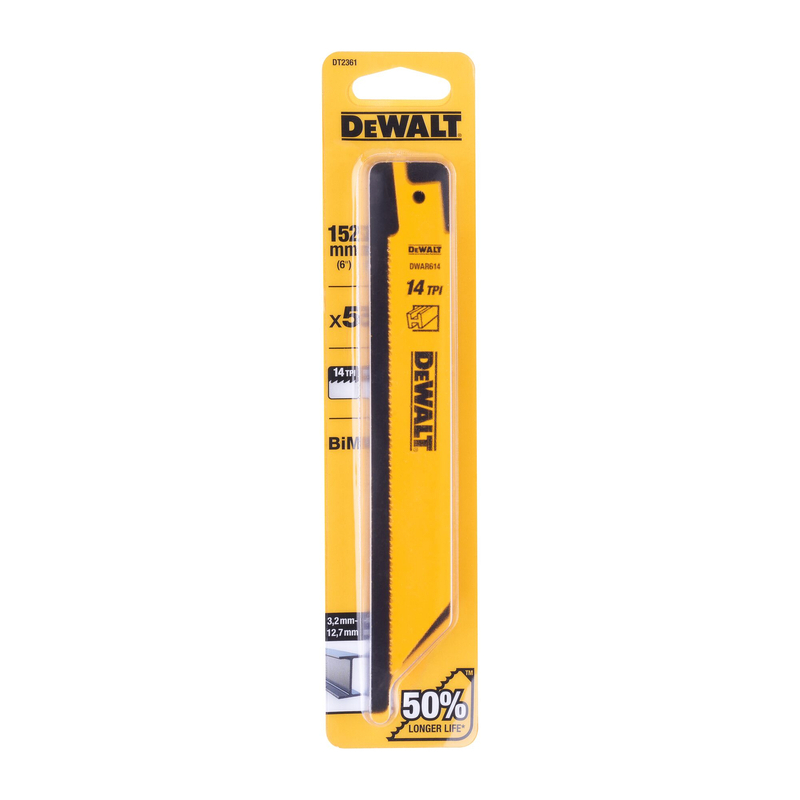 Dewalt DT2361 152 mm Bi-Metal Metal Kesim Tilki Kuyruğu Testere 5’li