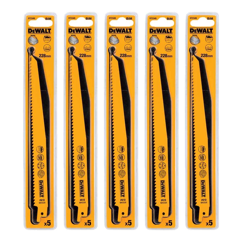 Dewalt DT2349 228 mm Ahşap Kesim Tilki Kuyruğu Testere 5’li