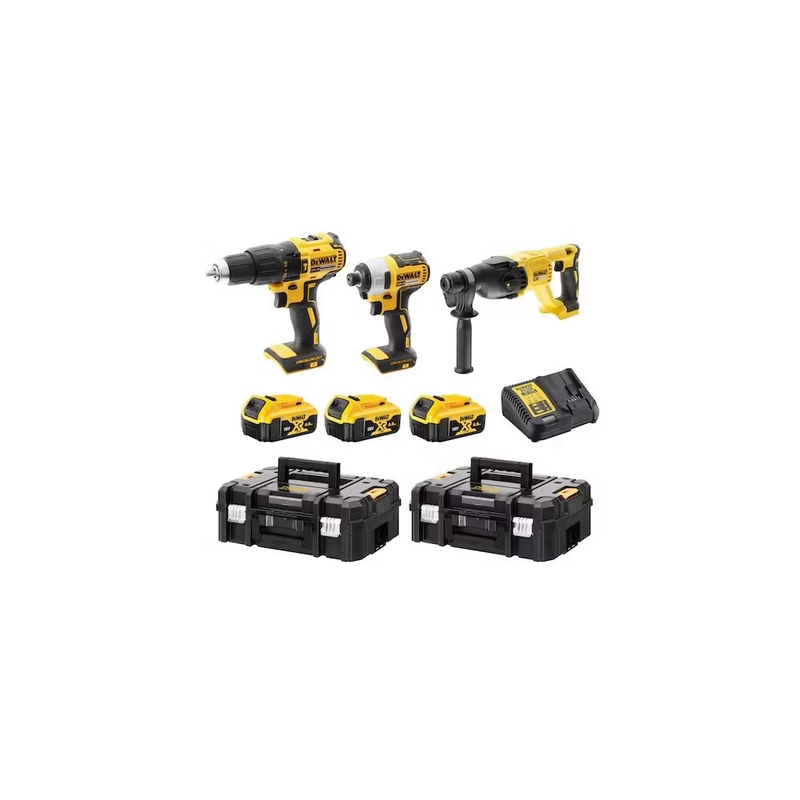 Dewalt DCK369M3T 18V XR Kömürsüz 3’lü Makine Seti TSTAK