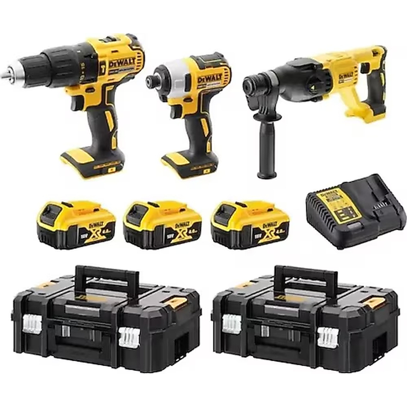 Dewalt DCK369M3T 18V XR Kömürsüz 3’lü Makine Seti TSTAK