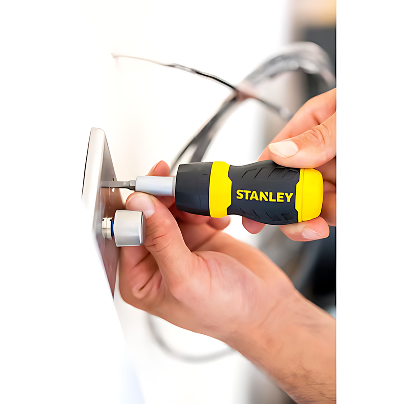 Stanley 0-66-357 Multi-Bit Cırcırlı Kısa Tornavida