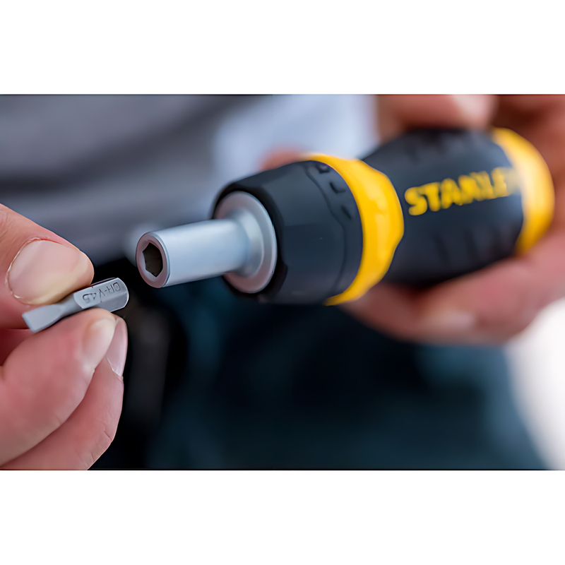 Stanley 0-66-357 Multi-Bit Cırcırlı Kısa Tornavida