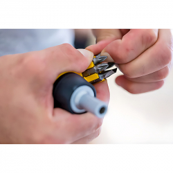 Stanley 0-66-357 Multi-Bit Cırcırlı Kısa Tornavida