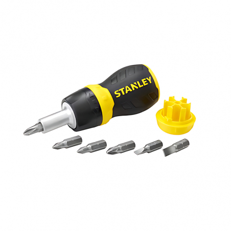 Stanley 0-66-357 Multi-Bit Cırcırlı Kısa Tornavida